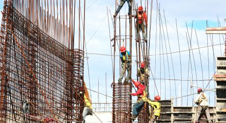 Men on a construction site